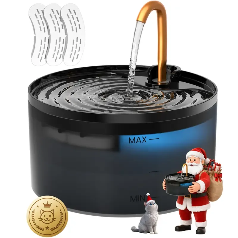 2.1L Quiet Cat Water Fountain with Copper Spout & Night Light