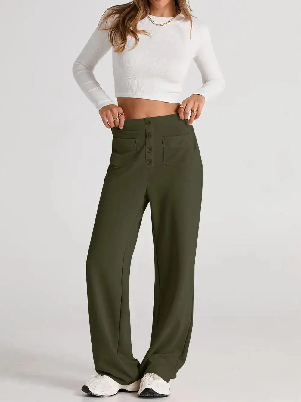 Wide Leg Comfort Fit Pants