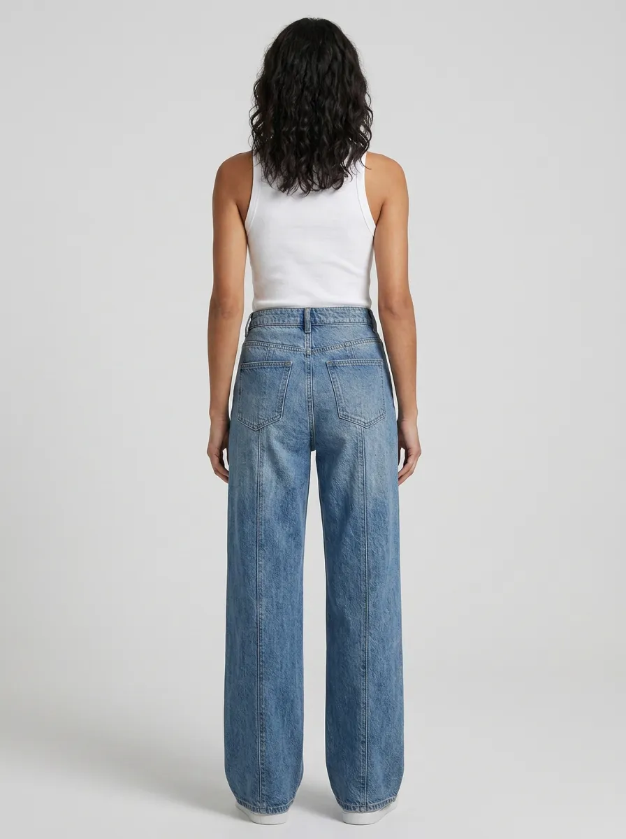 Women's Wide Leg Casual Denim Jeans
