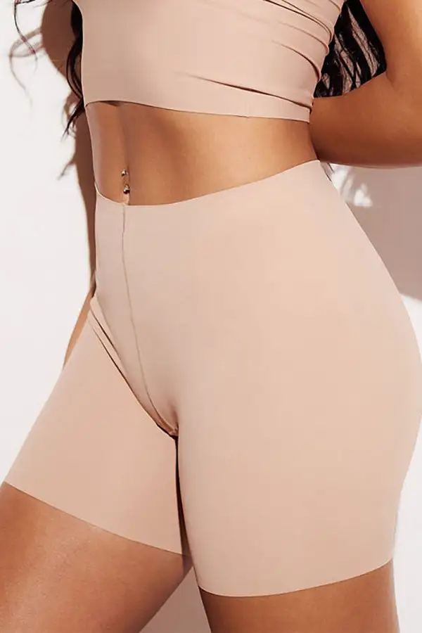 Raw-Edge Laser-Cut Seamless Panty Short