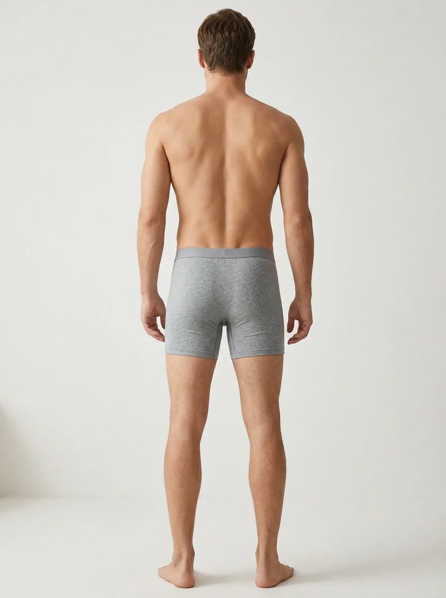 Basic Everyday Heather Cotton Boxer Briefs