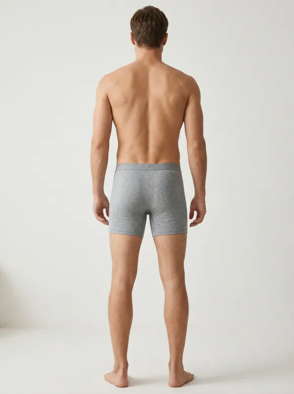 Basic Everyday Heather Cotton Boxer Briefs