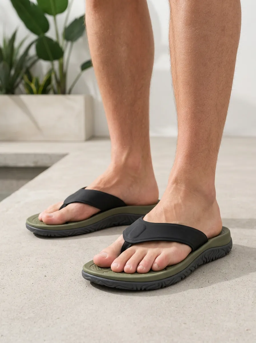 Men's Everyday Casual Strap Patterned Patterned Strap Flip Flops