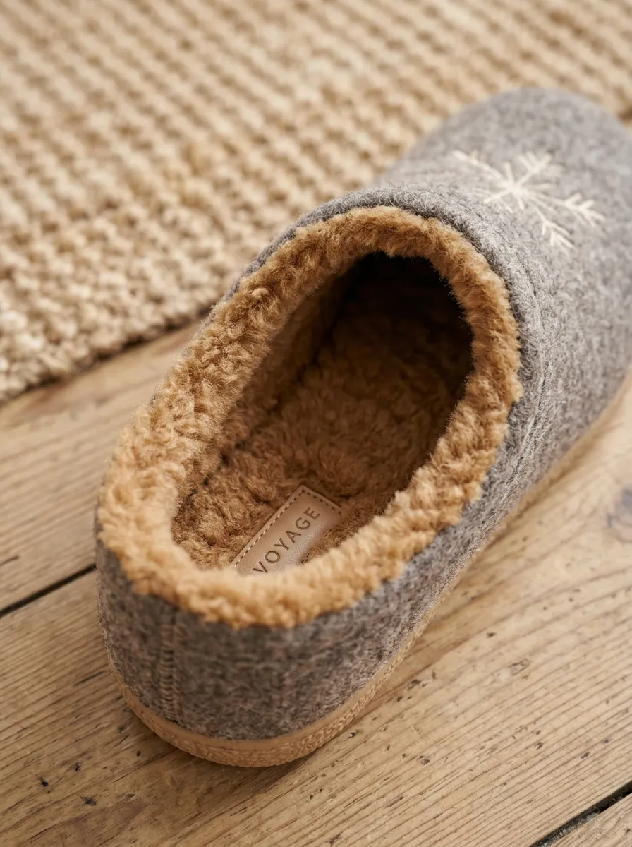 Core Snowflake Winter Finish Unisex Warm Wool Shoes
