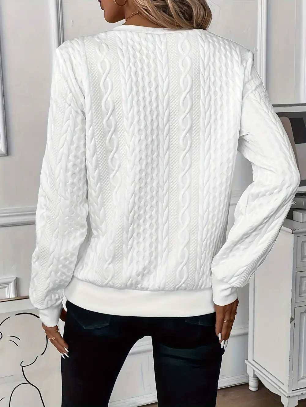 Cable Half Zip Pullover