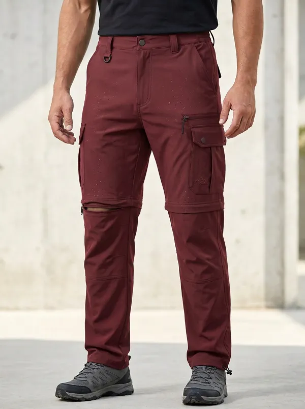 Men's Range Expedition Mountain Graphic Waterproof Zip-Off Tactical Cargo Pants
