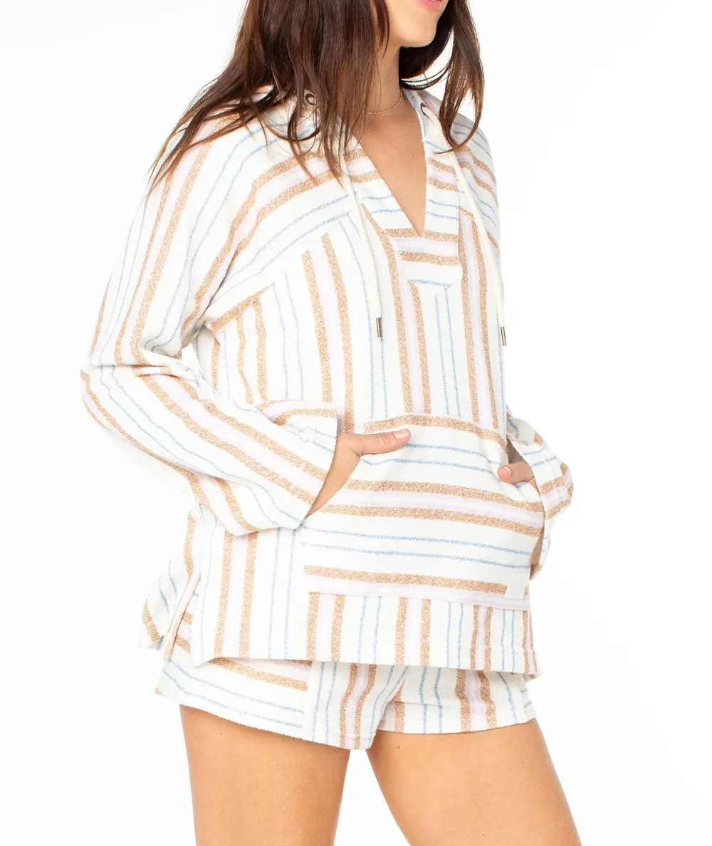 Striped Print Hooded Sweatshirt