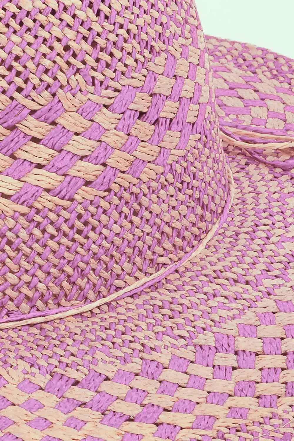 Fame Checkered Straw Hat