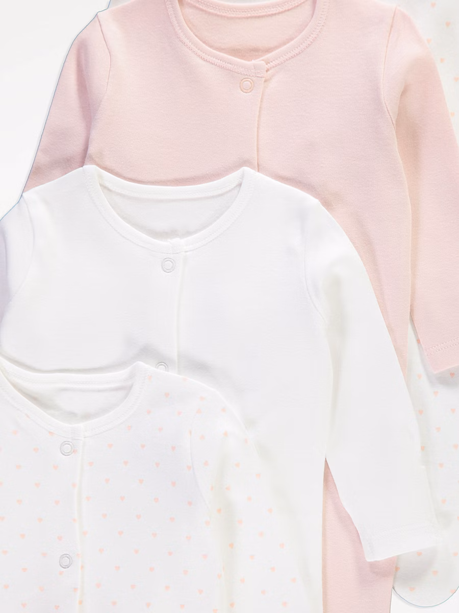 Mini Hearts Sleepsuits 5 Pack detail 1