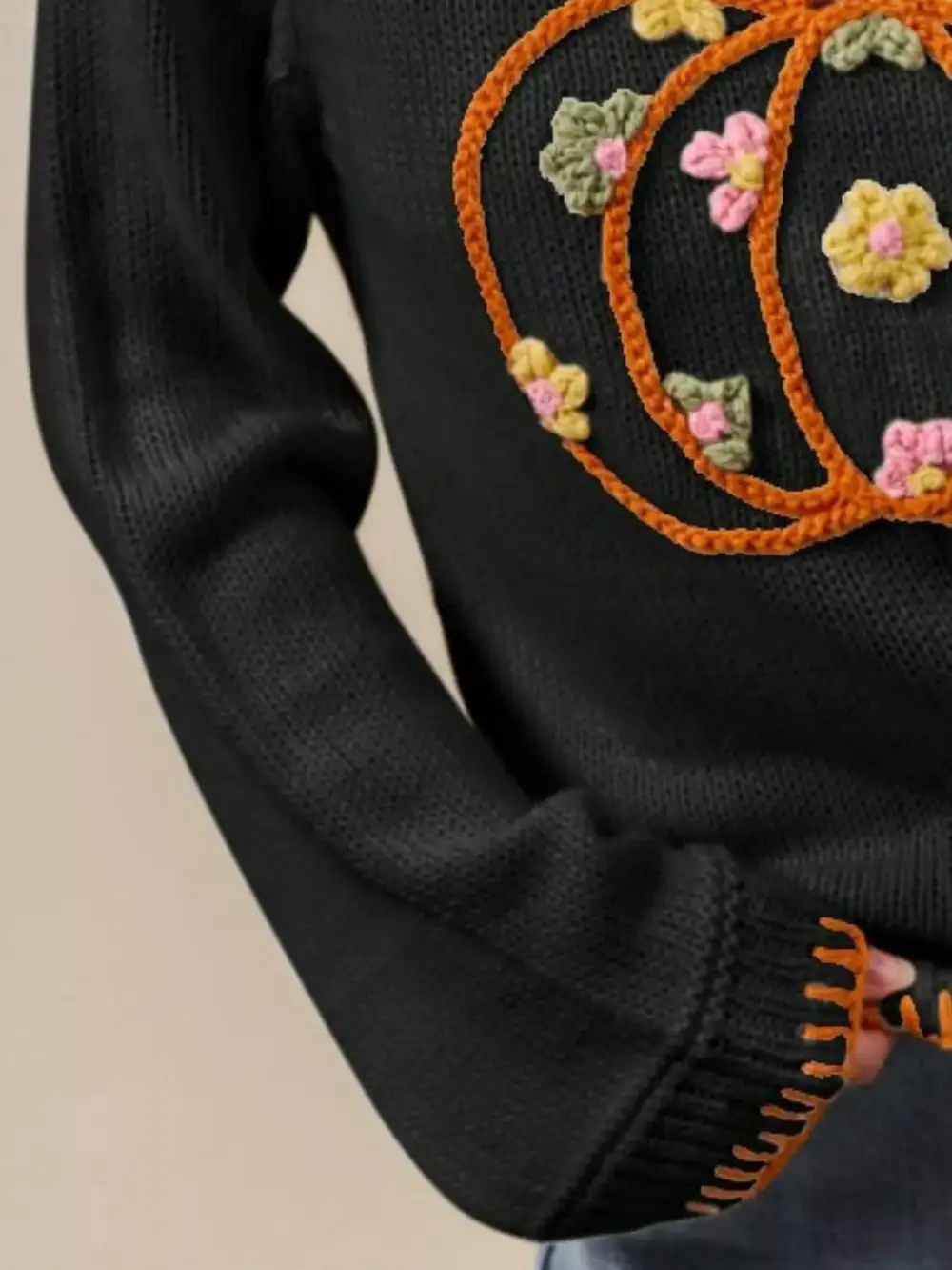 Floral Embroidered Sweater