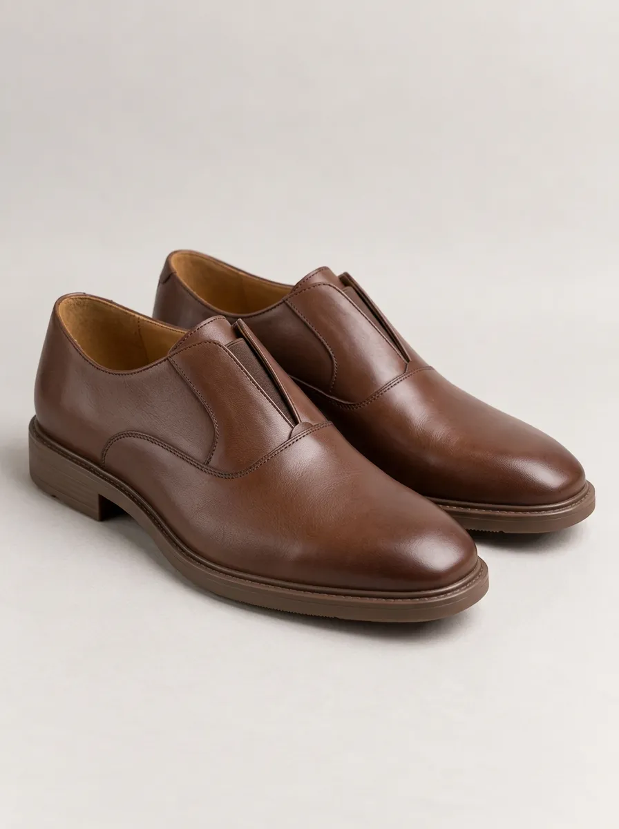 Men's Lace Up Dress Shoes with Classic and Brown Accents