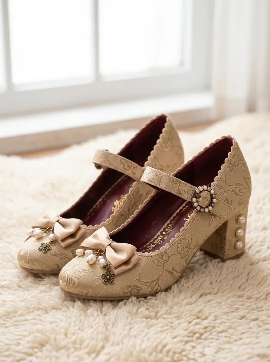Mary Jane Floral Women's Bavarian Occasion Heels