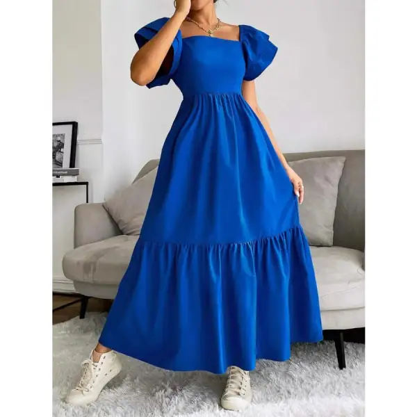 Tiered Square Neck Maxi Dress