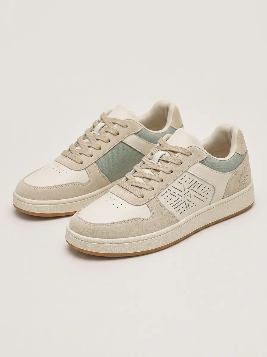 Men's Polished Casual Minimalist Perforated Pattern Patterned Relaxed Skate Shoes