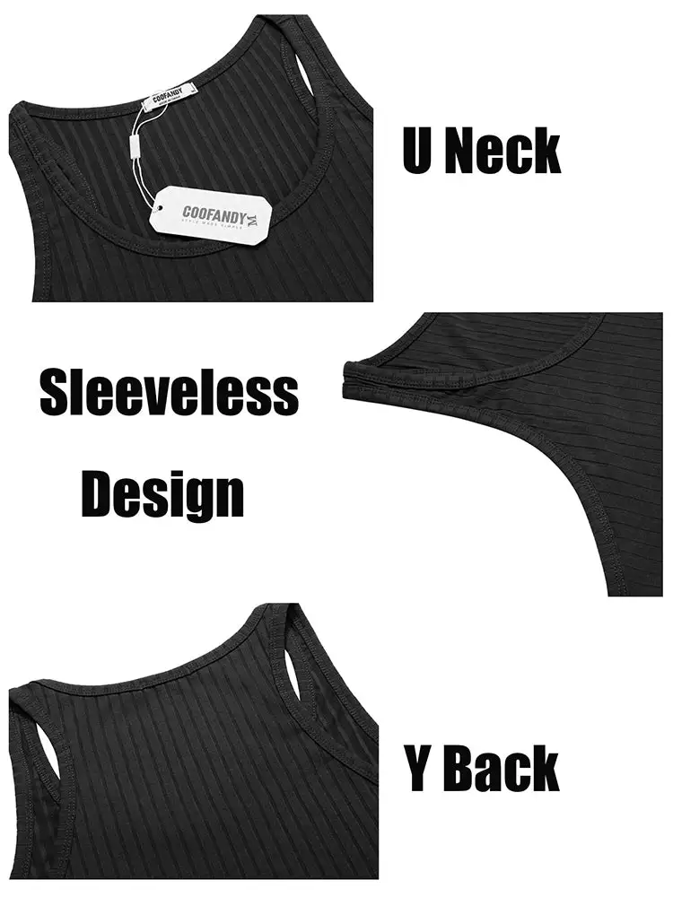 Gym Muscle Packs Ribbed Knit Tank Top