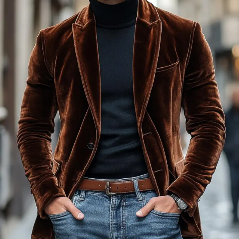 Easy Tailored Velvet Blazer