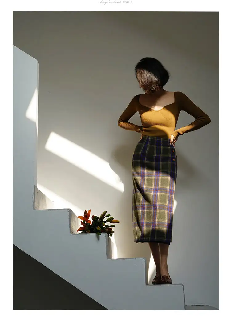 Comfortable Boho Everyday Casual Plaid Skirt