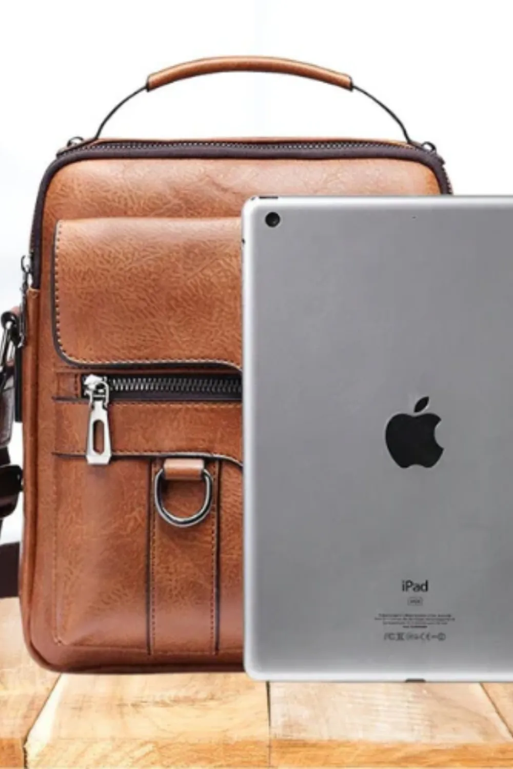 Structured Leather Crossbody Bag