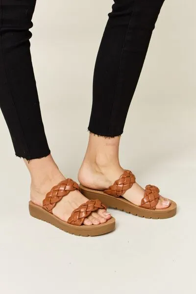 Platform Woven Heeled Sandals
