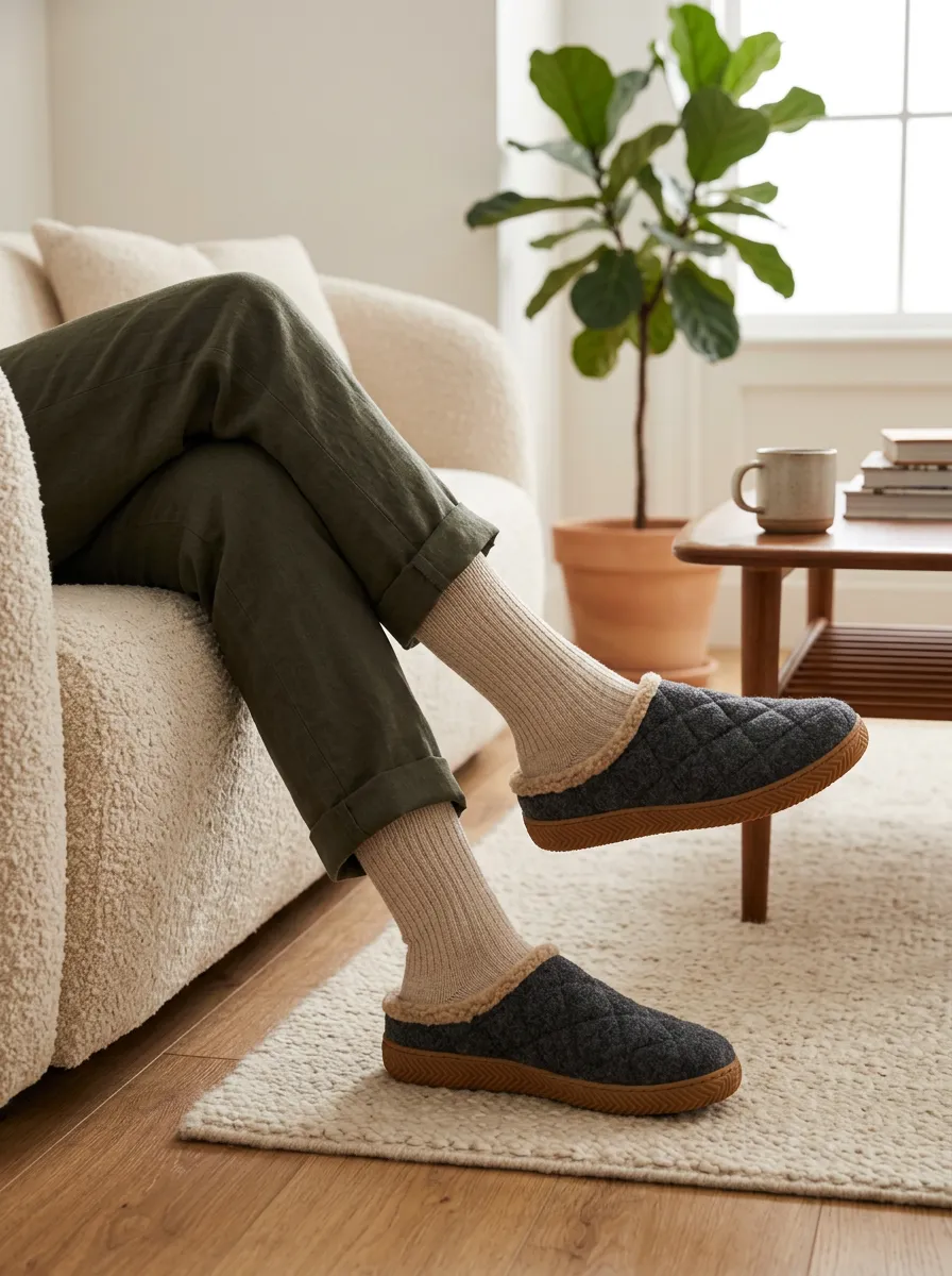 Casual Quilted Graphic Style Unisex Warm Wool Shoes