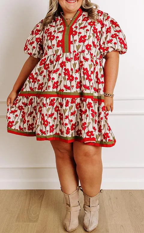 Floral Relaxed Mini Dress with Pockets
