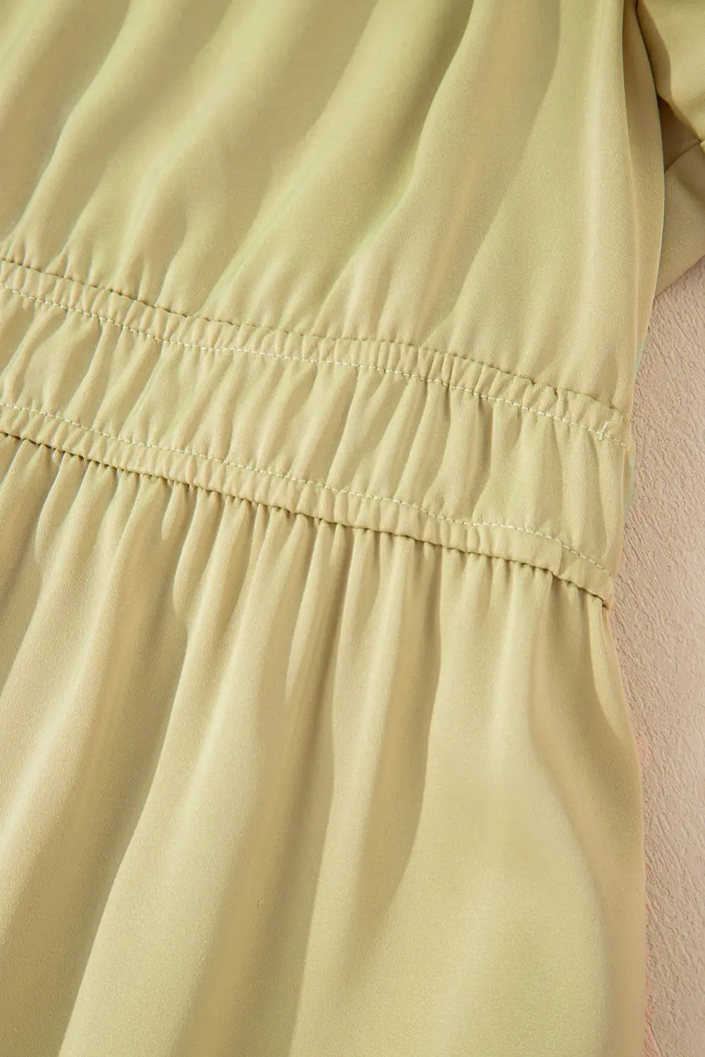 V Neck Puff Sleeve Maxi Dress