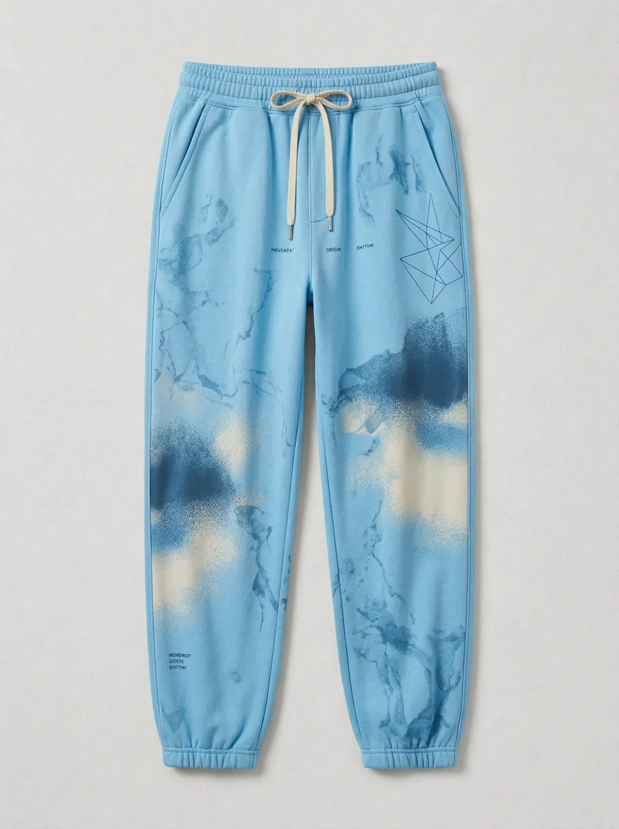 Unisex Geometric Spray Graphic Sweatpants