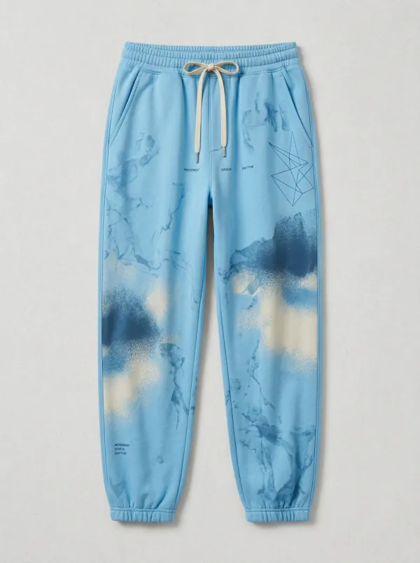 Unisex Geometric Spray Graphic Sweatpants