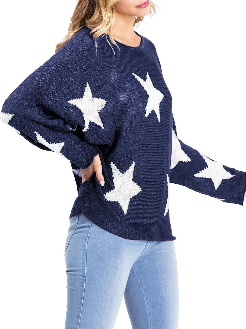 Star Long Sleeve Knit Top