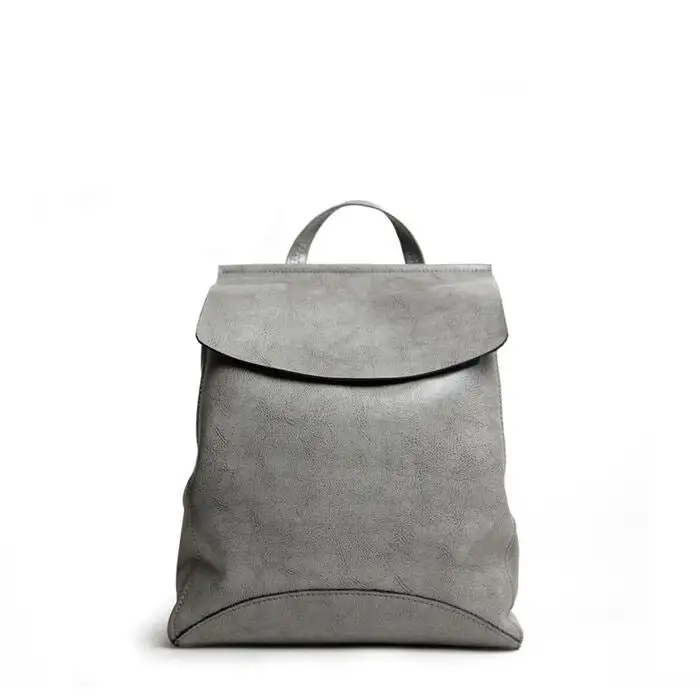 Korean Fashion Leather Shoulder Backpack Two-Layer Cowhide 2025 Trend