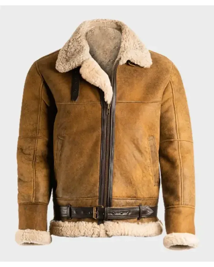 Refined Aviator Bomber Shearling Sheepskin Jacket
