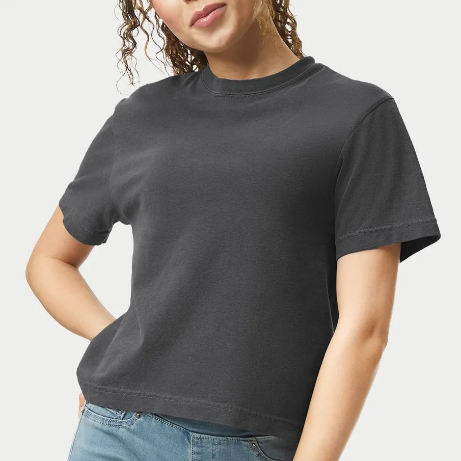 Women's Boxy Tall Heavyweight Cotton Garment-Dyed T-Shirt