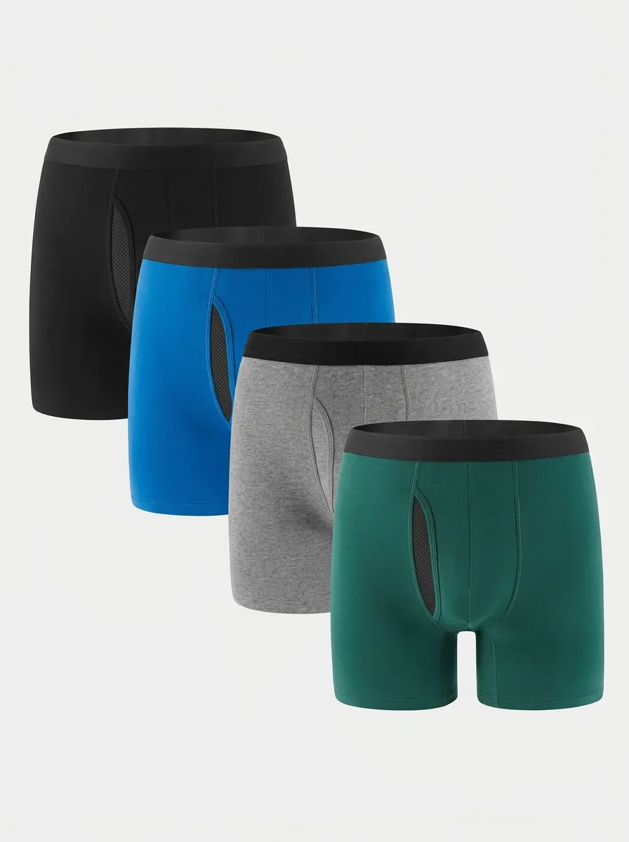 Timeless Wardrobe Essential Men's Four Pack Boxer Briefs
