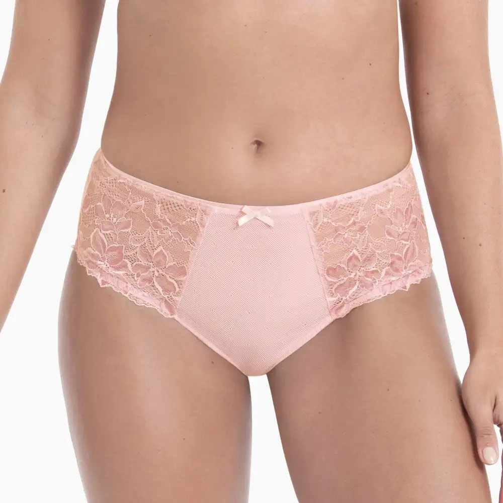 Women's Cotton Gusset Lace Cotton Soft Fabric High Waist Panty