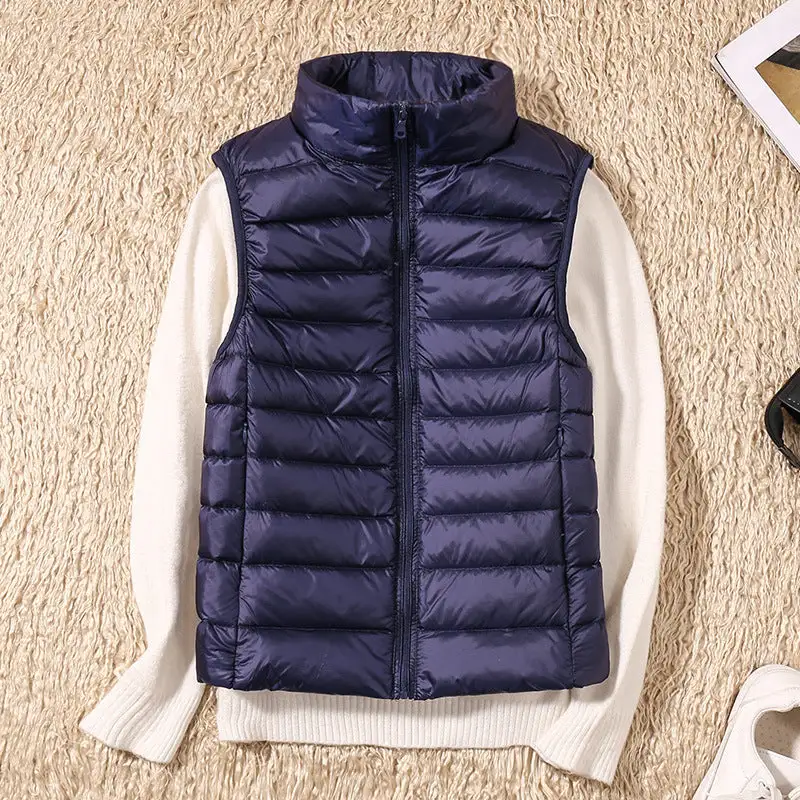 Women's Waterproof Vest With Duck Down and Jacket