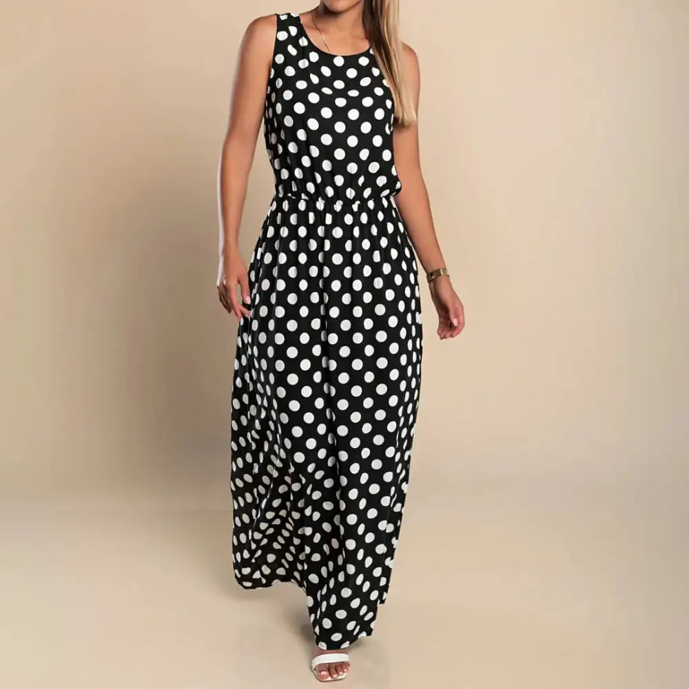 Avery Polka Dot Flow Maxi Dress