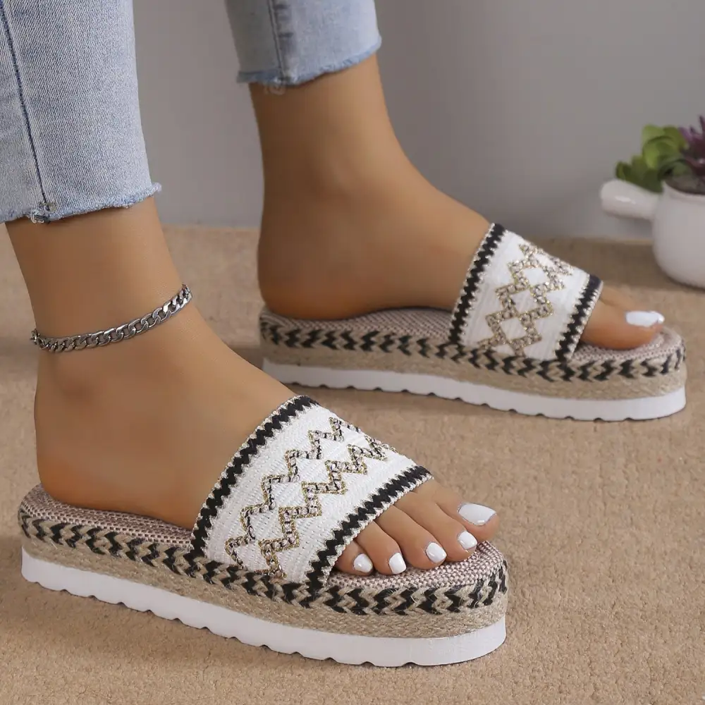 Platform Braided Heeled Sandals