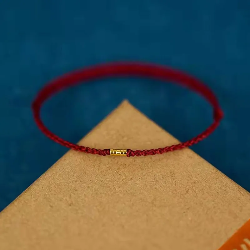 Sterling Silver Bead Braided String Bracelet Anklet
