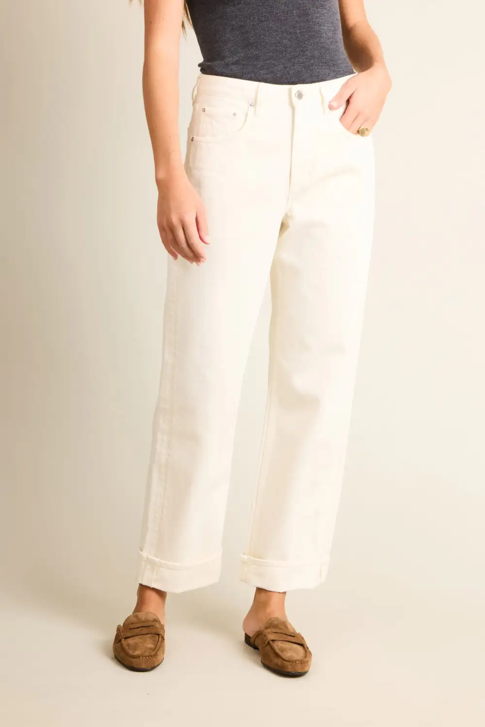 Women's Boyfriend Straight High Waist Jeans