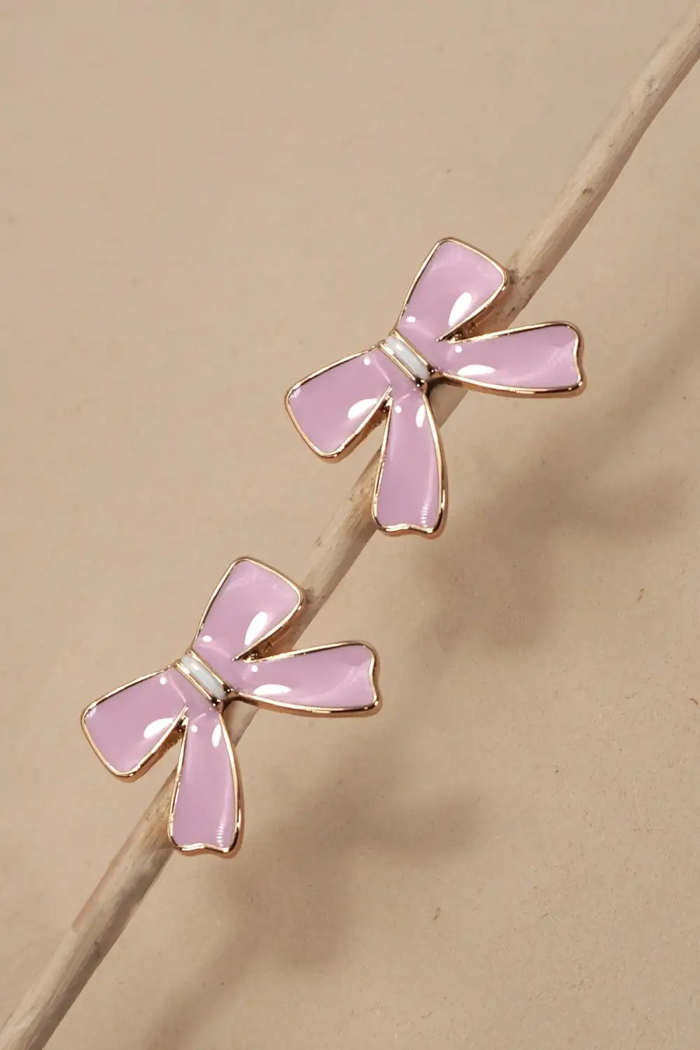 Classic Charming Pink Bow arrings