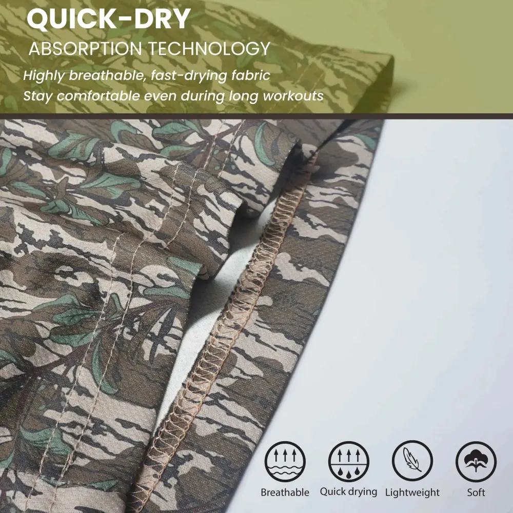 Men's Camo Camo Shorts With 5 Inch Inseam