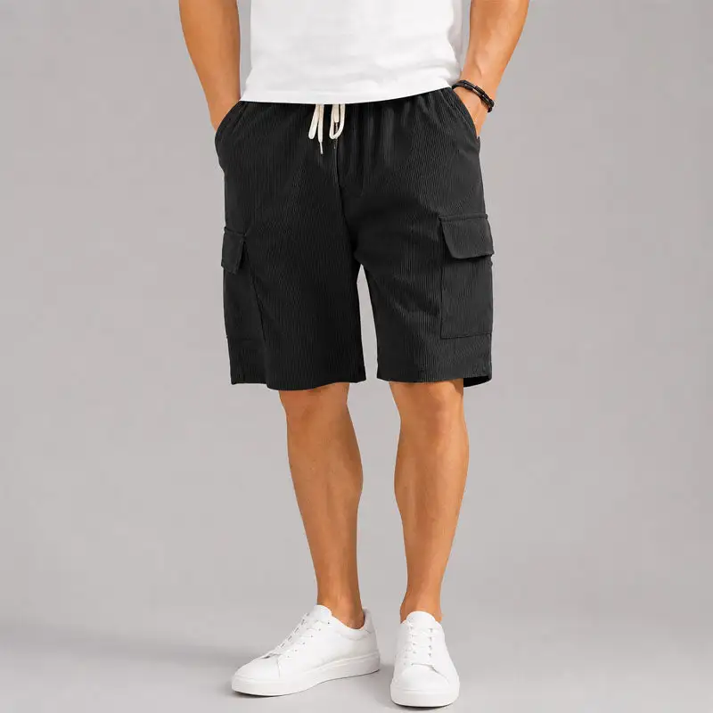 Men's Cargo Drawstring Shorts With Side Pockets
