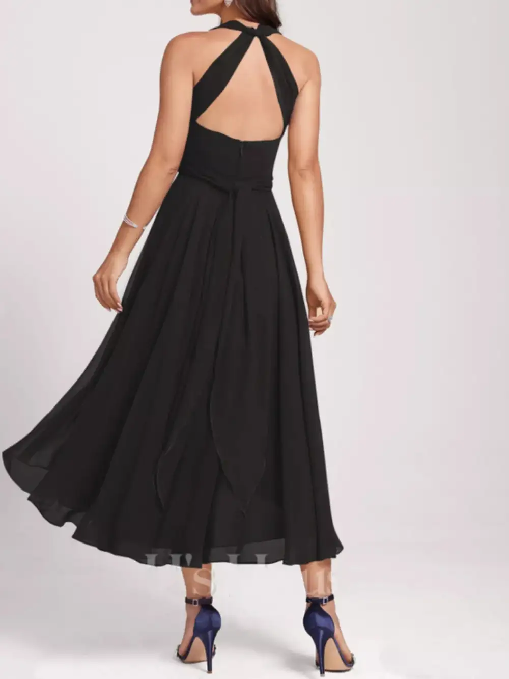 Elegant A Line Midi Dress