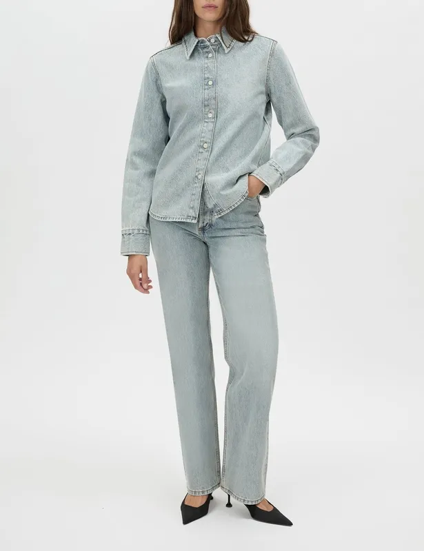 Classic Vintage Blue Denim Classic Shirt