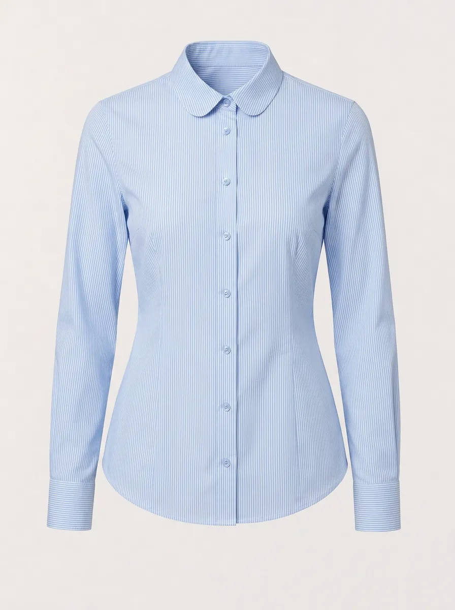 Women's Shirt with Denim Cotton Striped