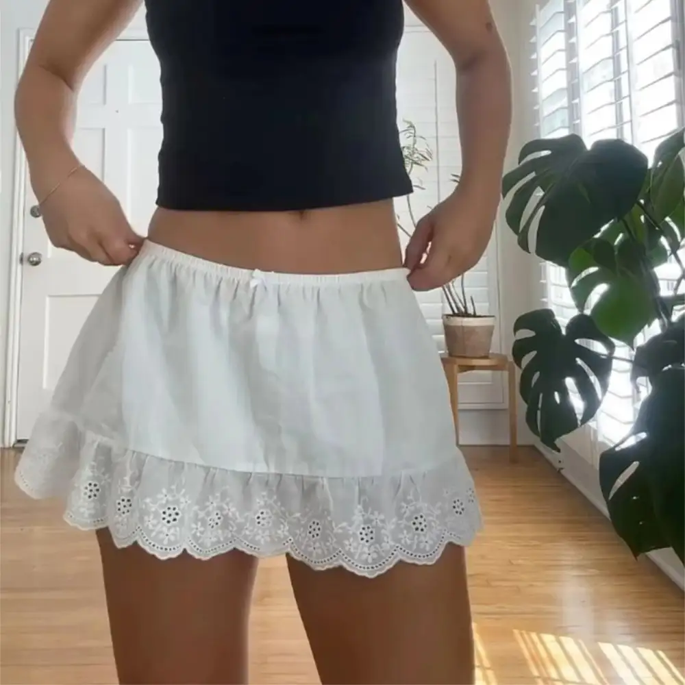 Mini Floral Eyelet Skirt
