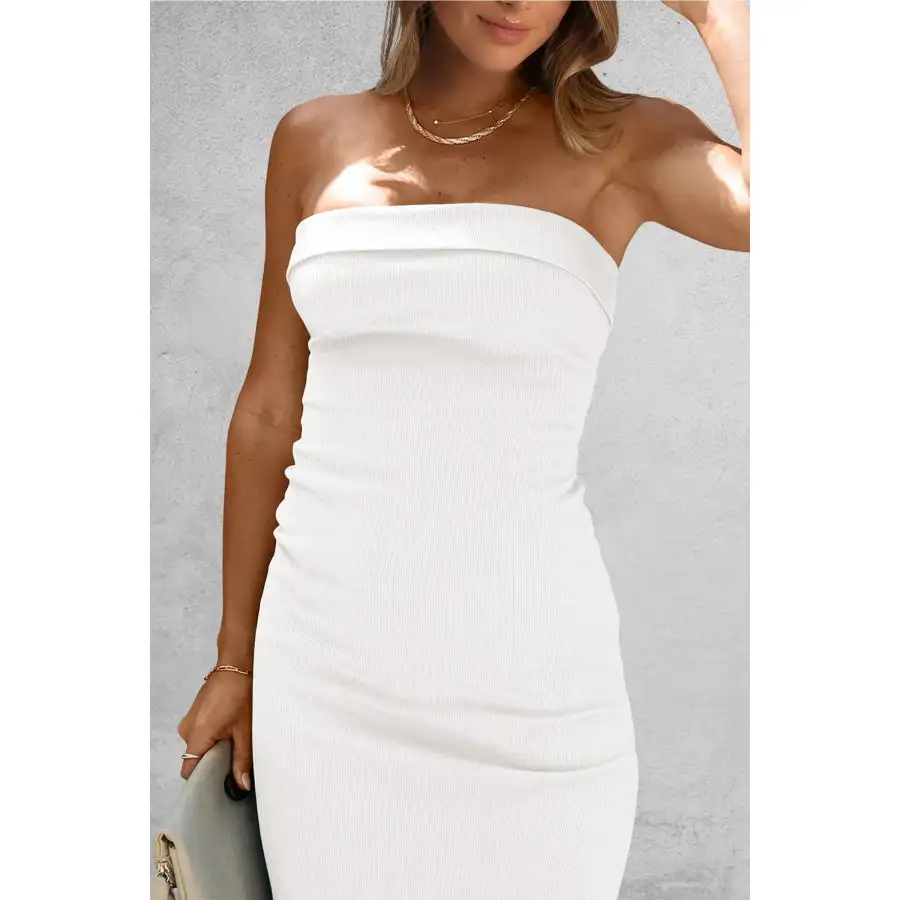 Everyday Slit Tube Midi Dress