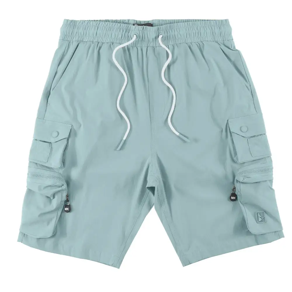 Nylon Spandex Cargo Shorts - Teal