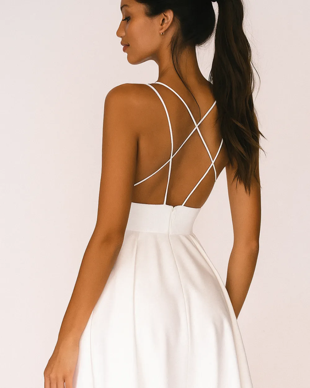 Formal V Neck Occasion Midi Dress