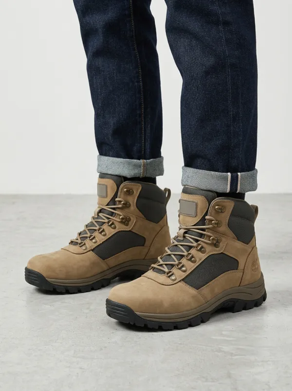 Men's Waterproof Hiking Inspired Outdoor Graphic Detail Work Boots